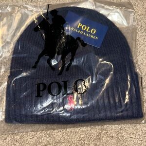 Polo by Ralph Lauren Dark Blue Knit Hat